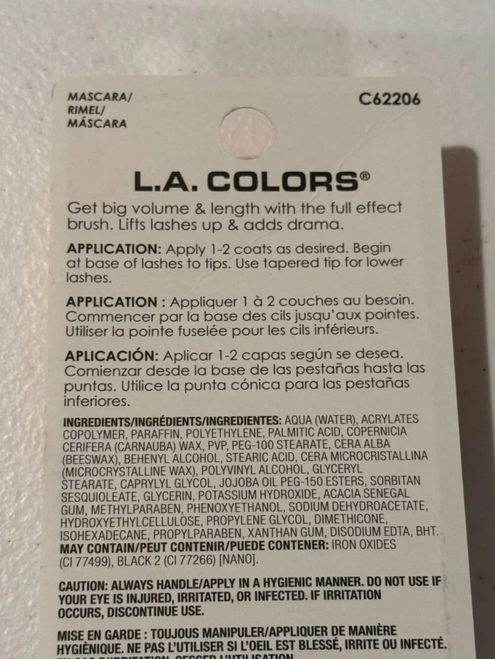 LA Colors Big Lash Mascara Beyond Black Full Volume 2 Pack New